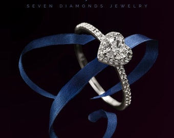Diamond heart ring Venice