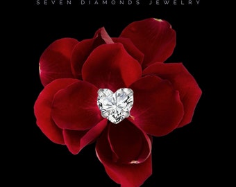Diamond Heart Earrings Radiant Heart (925 Silver)