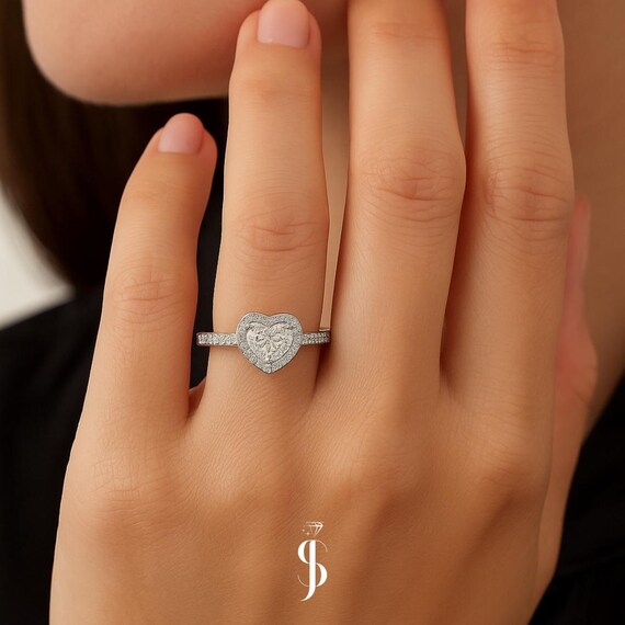 925 Sterling Silver Rings Women Valentines Diamond Micro Set