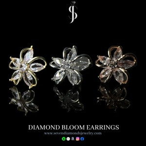 Diamant Ohrringe Diamond Bloom 925 Silber Bild 5