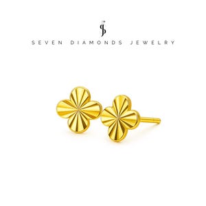 Clover leaf earrings made of real silver – symbol of luck & style / Clover earrings hypoallergenic, waterproof – gift for her