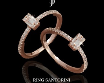 Anillo de diamantes Santorini