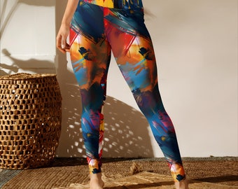 Leggings artísticos Rush Fitness: arte con pincel eléctrico para estilos de vida activos