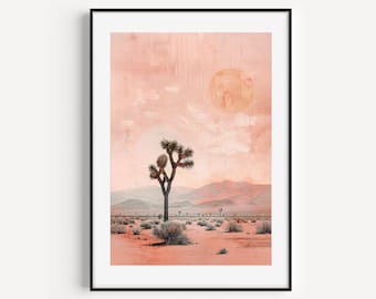Desert Solace - Joshua Tree Sonnenuntergang Digitaler Kunstdruck