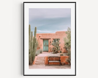The Turquoise Door: Santa Fe Adobe Home Digitale Wandkunst