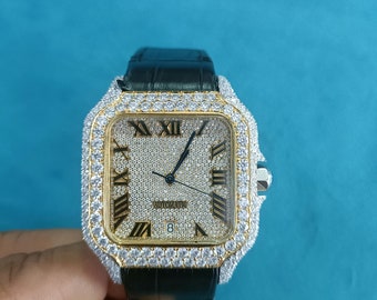 Moissanite watch | diamond watch | iced out watch | hip hop watch | luxury watch | iced out | automatic watch | watches for men | watch