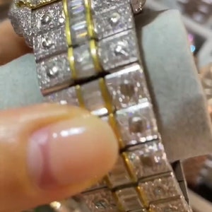 Moissanit Uhr Diamant Uhr ausgefrorren Uhr Hip-Hop-Uhr Luxusuhr ausgeeist Automatikuhr Uhren für Herren Uhr Bild 5