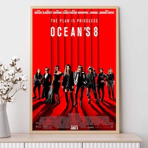 Ocean's 8 (2018)--Filmposter, Kunstdrucke, Wohnkultur, Wandkunst, Leinwand Poster ohne Rahmen