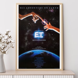 E.T. the Extra-Terrestrial (1982)--Movie Poster, Art Prints, Home Decor,Wall Art,Canvas Poster Unframed