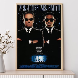 Men In Black--Movie Poster, Art Prints, Home Decor,Wall Art,Canvas Poster Unframed