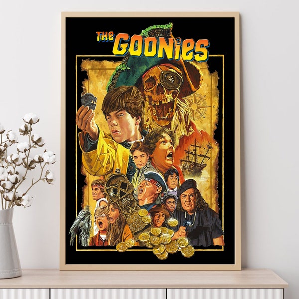 Digital The Goonies--Movie Poster, Art Prints, Home Decor,Wall Art,Canvas Poster Unframed