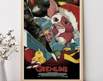 Gremlins - Póster de la película, impresiones artísticas, decoración del hogar, arte mural, póster en lienzo sin marco