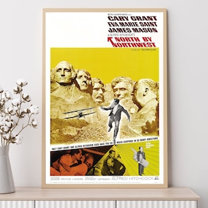 North by Northwest (1959)--Movie Poster, Art Prints, Home Decor,Wall Art,Canvas Poster Unframed