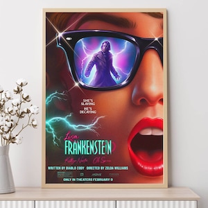 Lisa Frankenstein (2024)--Movie Poster, Art Prints, Home Decor,Wall Art,Canvas Poster Unframed