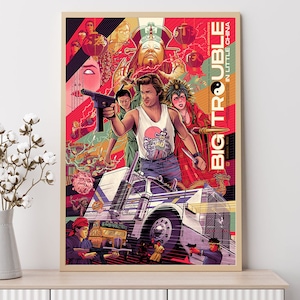 Big Trouble in Little China: filmposter, kunstafdrukken, woondecoratie, kunst aan de muur, canvas poster ingelijst