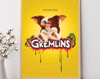 Gremlins - Póster de la película, impresiones artísticas, decoración del hogar, arte mural, póster en lienzo sin marco