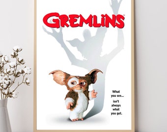 Gremlins - Póster de la película, impresiones artísticas, decoración del hogar, arte mural, póster en lienzo sin marco