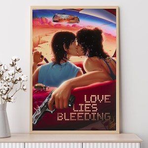Love Lies Bleeding (2024) -- affiche de film, impressions d'art, décoration d'intérieur, art mural, affiche sur toile sans cadre