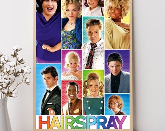 Hairspray (2007)--Movie Poster, Art Prints, Home Decor,Wall Art,Canvas Poster Unframed