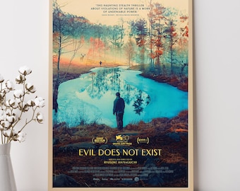 Le mal n'existe pas (2024) -- affiche de film, impressions d'art, décoration d'intérieur, art mural, affiche sur toile sans cadre