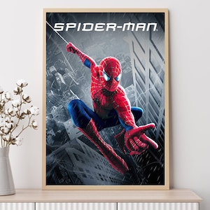Spiderman--Movie Poster, Art Prints, Home Decor,Wall Art,Canvas Poster Unframed