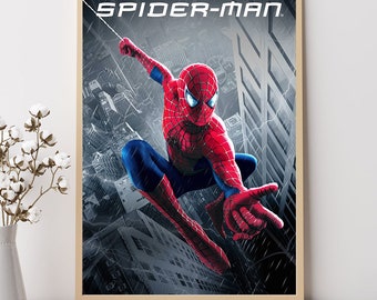 Spiderman--Movie Poster, Art Prints, Home Decor,Wall Art,Canvas Poster Unframed