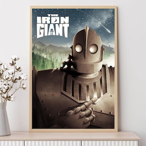 El Gigante de Hierro - Póster de la película, impresiones artísticas, decoración del hogar, arte mural, póster en lienzo sin marco
