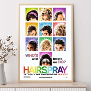 Hairspray (2007)--Movie Poster, Art Prints, Home Decor,Wall Art,Canvas Poster Unframed