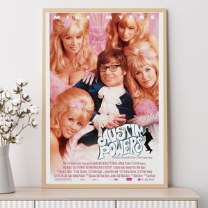 Austin Powers - Filmposter, Kunstdrucke, Wohnkultur, Wandkunst, Leinwand Poster ohne Rahmen