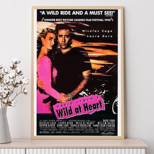 Corazón salvaje (1990): póster de película, impresiones artísticas, decoración del hogar, arte de pared, póster en lienzo sin marco
