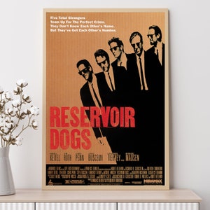 Reservoir Dogs 1992 - Póster de la película, impresiones artísticas, decoración del hogar, arte mural, póster en lienzo sin marco
