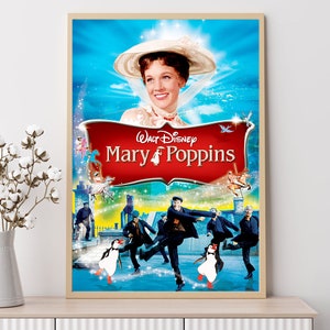 Mary Poppins (1964) - Poster del film, stampe artistiche, decorazioni per la casa, arte murale, poster su tela senza cornice