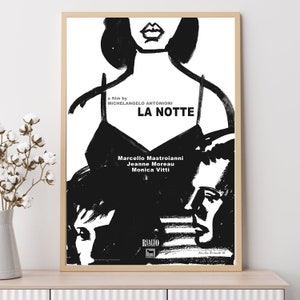 La Notte (1961) - Poster del film, stampe artistiche, decorazioni per la casa, arte murale, poster su tela senza cornice