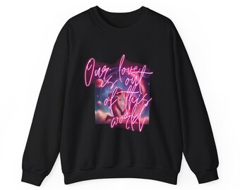 Galactic Love Sweatshirt: Space Romance Graphic (Unisex Sizes)