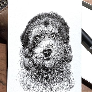 Ritratto personale di animale domestico da foto regalo disegnato a mano