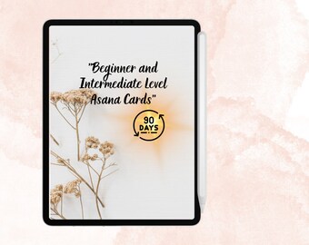 Yoga Planner 3 Months of weekly Pose Guides, Emotion Tracking, and Journaling space Editable Pdf Printable Cards yoga pose card,yoga journal