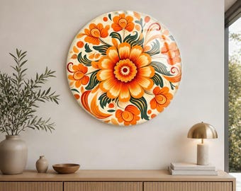 Round Glass Wall Art
