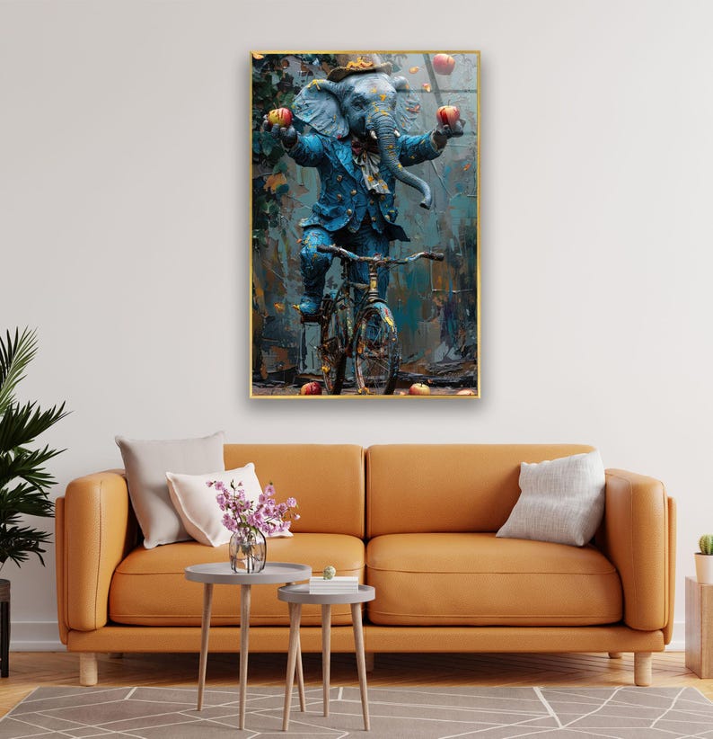 Elephant Art Photo Glass Wall Art Glass Paintings and Photos Wall Art