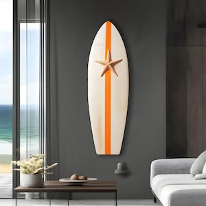Tempered Glass Surfboard Wall Art: Modern Coastal Decor