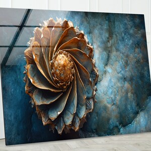 Stained Flower Wall Art, Tempered Glass Wall Art, Flower Glass Printing, Floral Wall Art, Tempered glass Art