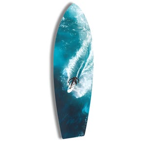 Surfer on Wave Wall Art ,  Surfing Beach Decor ,  Ocean Art Print ,  Surfboard Artwork ,  Coastal Home Decor ,  Surf Photography