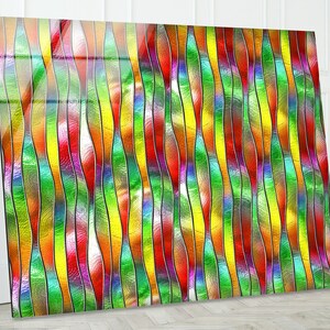 Tempered Glass Wall Art: Modern Stained Glass Mosaic