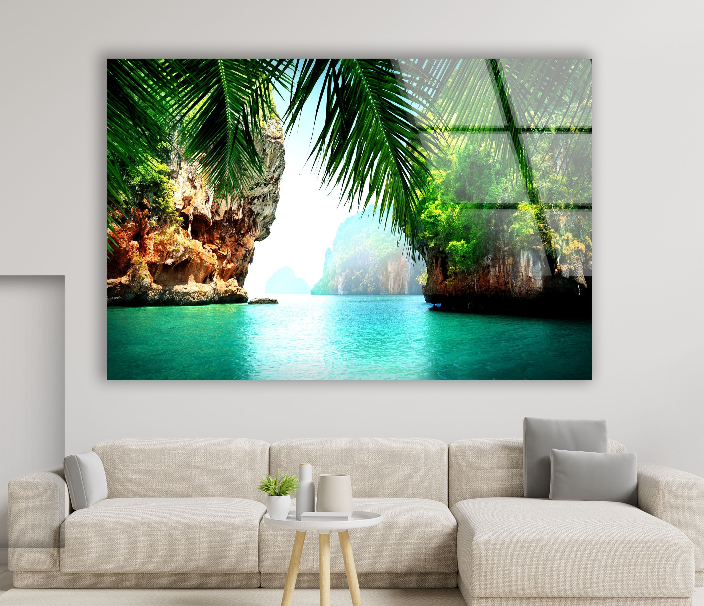 Tempered Glass Wall Arttropical Wall Decorhome Decorlarge Wall Art