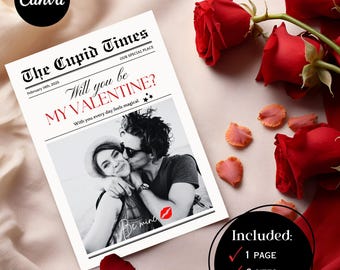 Romantic Valentines Day Card for Her, Valentines Day Card Template, Valentines Day Card Husband, Valentines Card, Valentines Day Printables