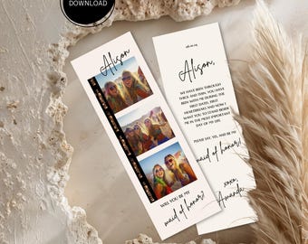 Bridesmaid Proposal Photo Strip, Bridesmaid Proposal Card, Be My Maid of Honor,  Bridesmaid Card, Bridesmaid Proposal, Bridesmaid Ask Card
