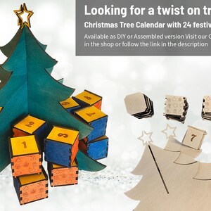 Wooden Advent Calendar: Christmas Countdown with 24 Drawers image 12