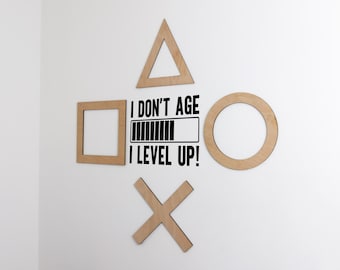 Gaming Symbols Wall Art Gamin Icons Set - For Wall Hanging