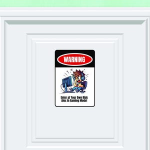 Personalised Door Sign for Boys Bedroom - Custom Sign & Bedroom Door Decor for Video Gamers