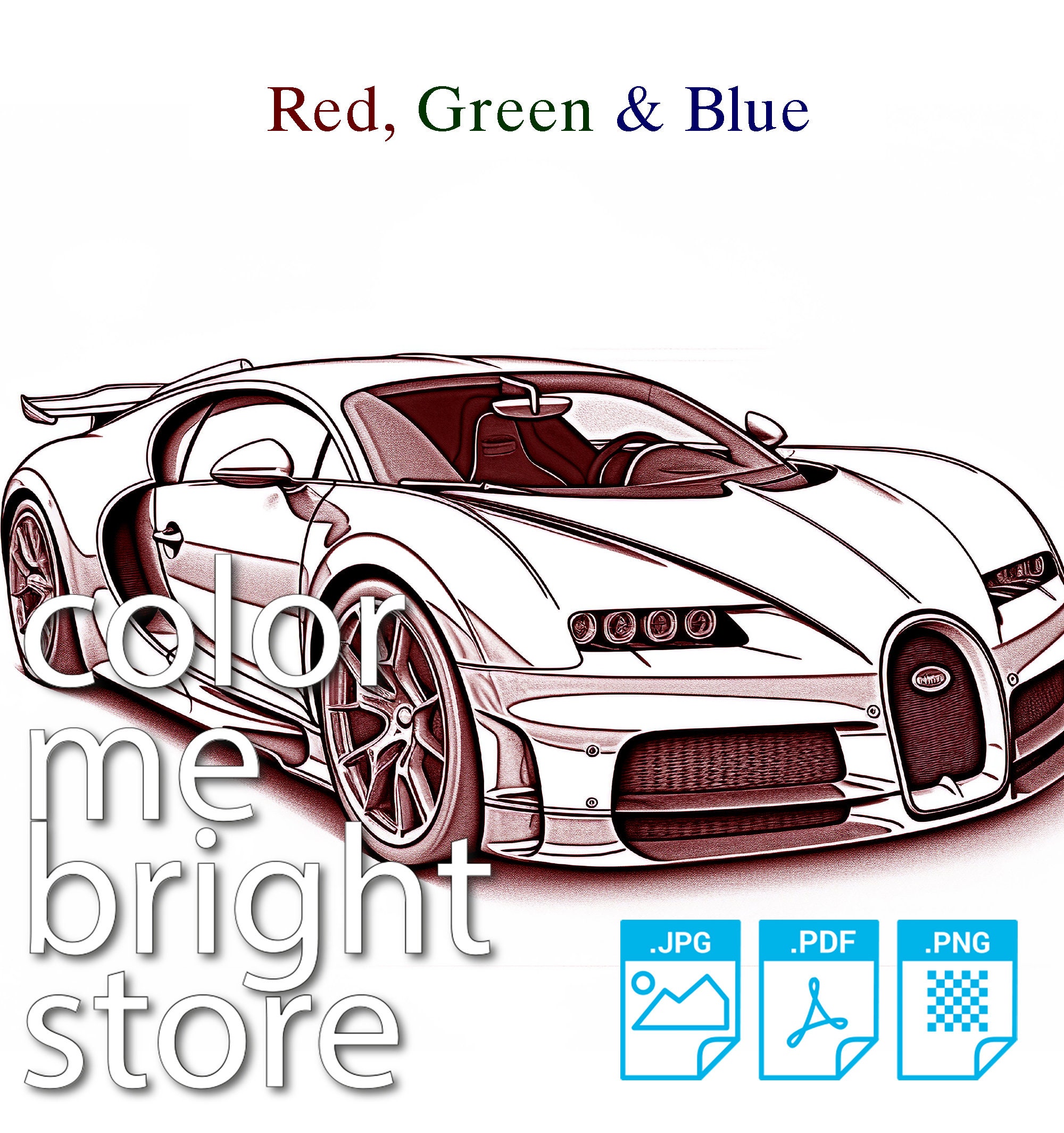 Coloring Page Printable Adult Cars - Il Fullxfull.5876762968 Ojb1 