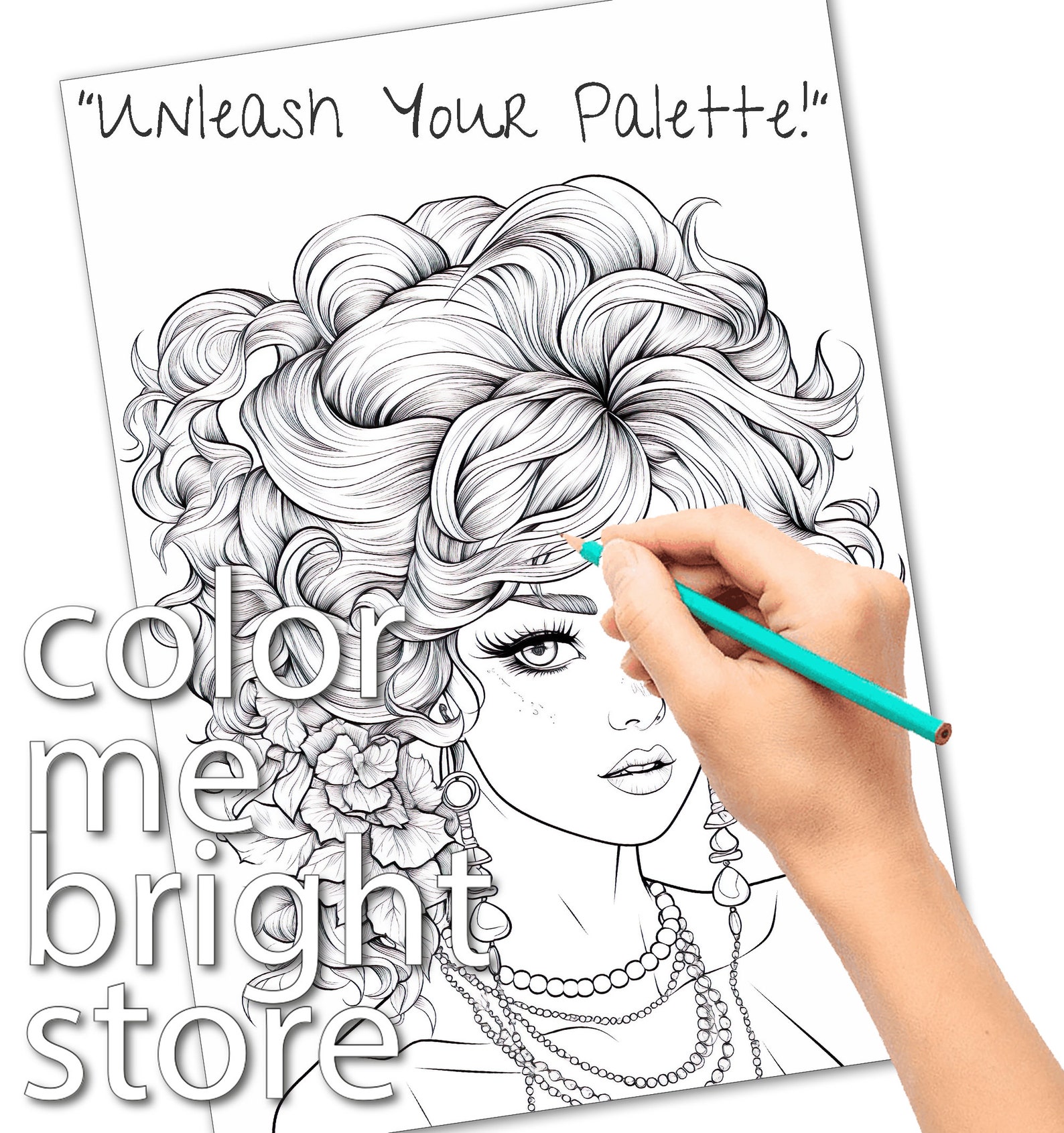 Premium Coloring Page Printable Adult Women Coloring Pages Book Instant ... Premium Coloring Page Printable Adult Women Coloring Pages Book Instant ...